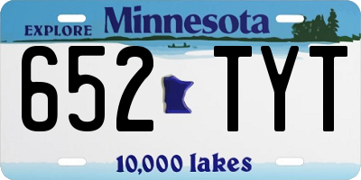 MN license plate 652TYT