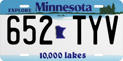 MN license plate 652TYV