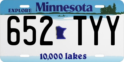 MN license plate 652TYY