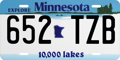 MN license plate 652TZB
