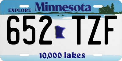 MN license plate 652TZF