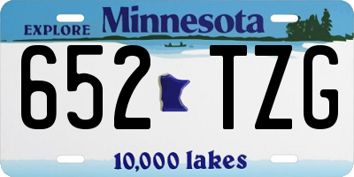 MN license plate 652TZG
