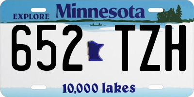 MN license plate 652TZH