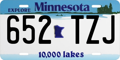 MN license plate 652TZJ