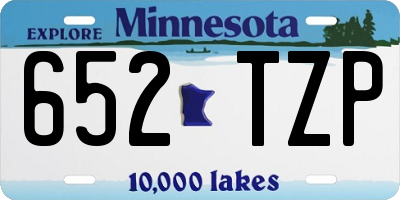 MN license plate 652TZP