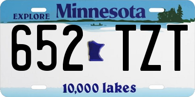 MN license plate 652TZT