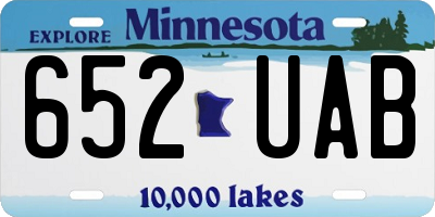 MN license plate 652UAB