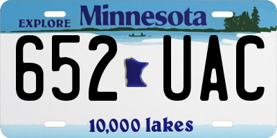 MN license plate 652UAC