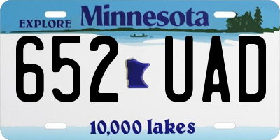 MN license plate 652UAD