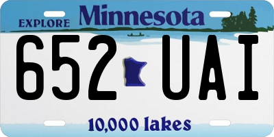 MN license plate 652UAI
