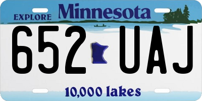 MN license plate 652UAJ