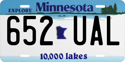 MN license plate 652UAL