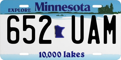 MN license plate 652UAM