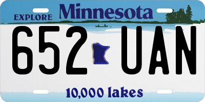 MN license plate 652UAN