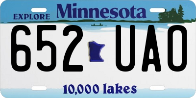 MN license plate 652UAO