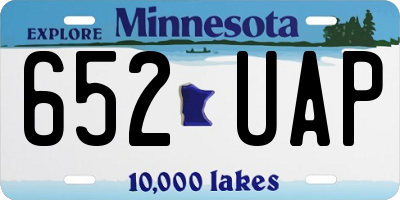 MN license plate 652UAP