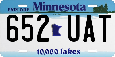 MN license plate 652UAT