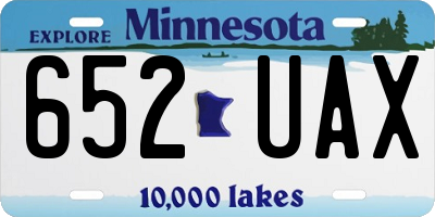 MN license plate 652UAX