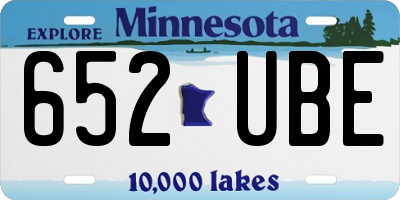 MN license plate 652UBE