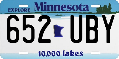 MN license plate 652UBY