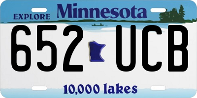 MN license plate 652UCB