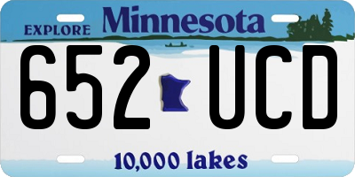 MN license plate 652UCD