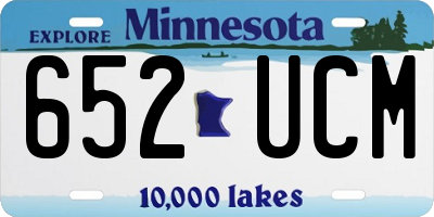 MN license plate 652UCM