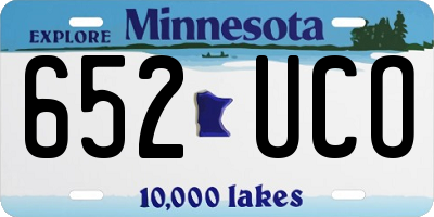 MN license plate 652UCO
