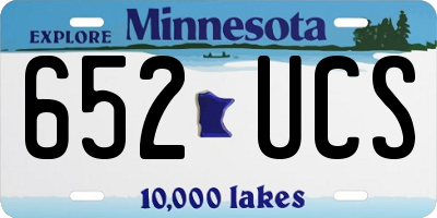 MN license plate 652UCS
