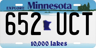 MN license plate 652UCT