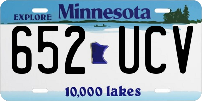 MN license plate 652UCV