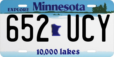 MN license plate 652UCY