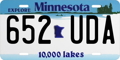MN license plate 652UDA