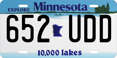 MN license plate 652UDD