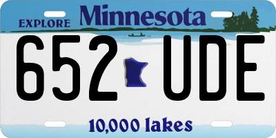 MN license plate 652UDE