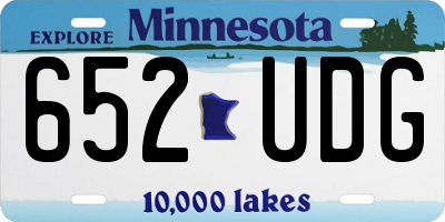 MN license plate 652UDG