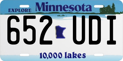 MN license plate 652UDI