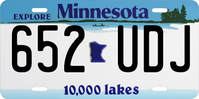 MN license plate 652UDJ