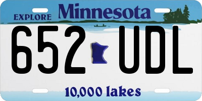 MN license plate 652UDL