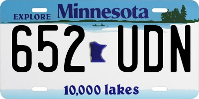 MN license plate 652UDN