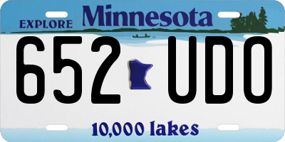 MN license plate 652UDO