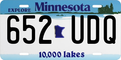 MN license plate 652UDQ