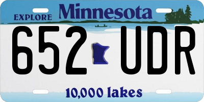 MN license plate 652UDR