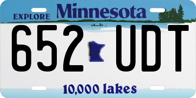 MN license plate 652UDT