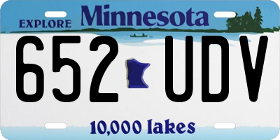 MN license plate 652UDV