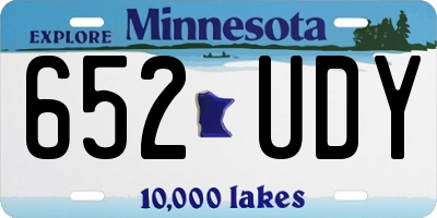 MN license plate 652UDY