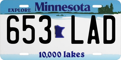 MN license plate 653LAD