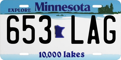 MN license plate 653LAG