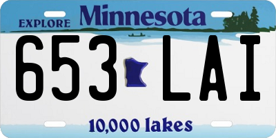 MN license plate 653LAI