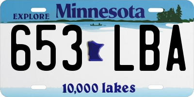 MN license plate 653LBA